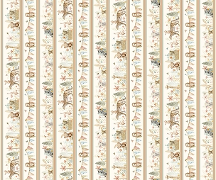 Mini Menagerie - P & B Textiles - 6116MU - Scenic Jungle Stripe